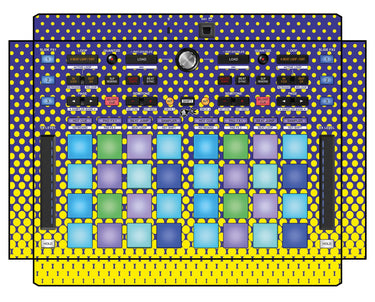 Pioneer DJ DDJ XP 1 Skin Gradienter Straight Lila / Gelb